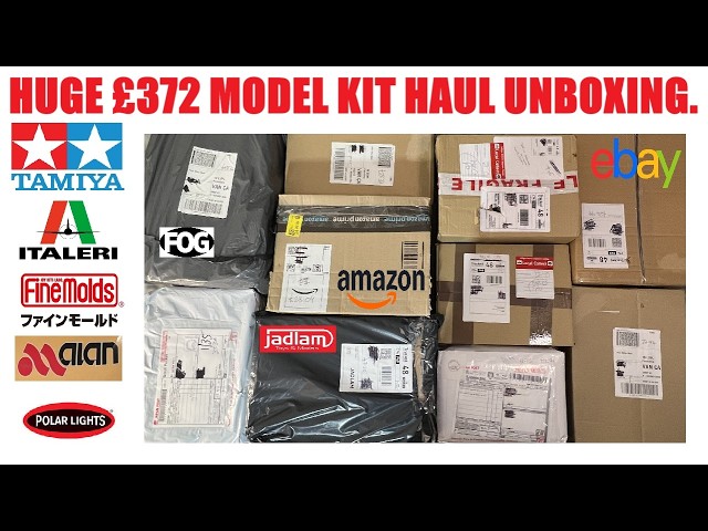 HUGE £372 EBAY MODEL KIT HAUL UNBOXING. 1/35 TAMIYA, ITALERI, FINE MOLDS, ALAN, POLAR LIGHTS.