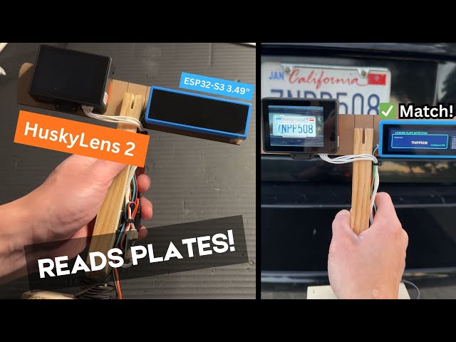 I built a DIY License Plate Scanner with HuskyLens2 & ESP32-S3.