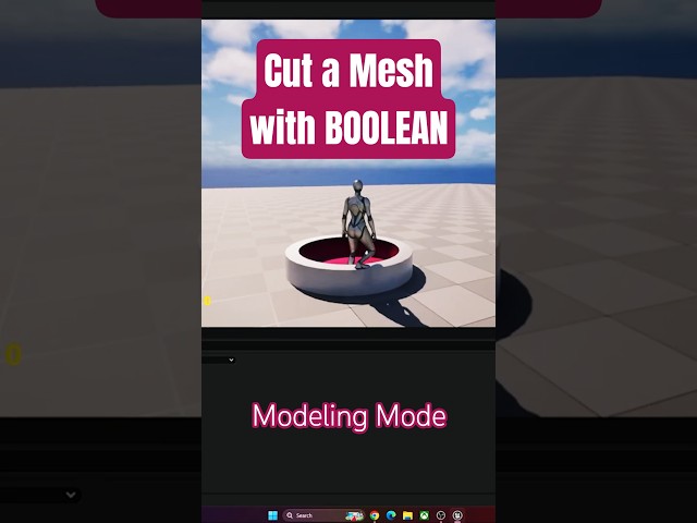 Modeling Mode: Booleans in Unreal Engine #tutorial #gamedevelopment #unrealengine