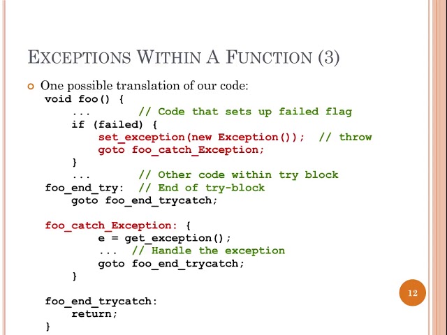 Lec11 Exception Handling