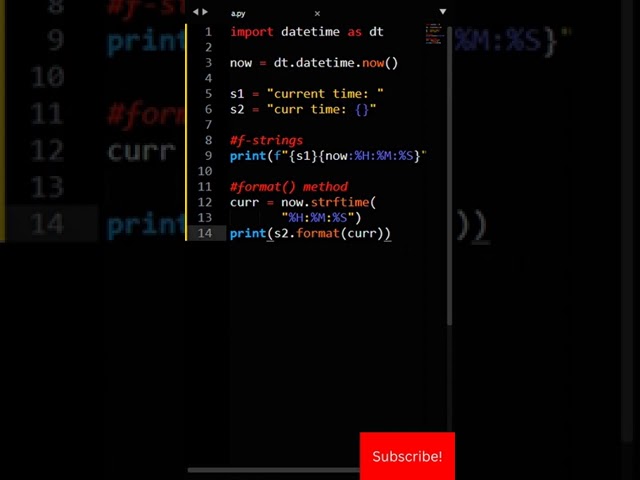 Python Print Current Time