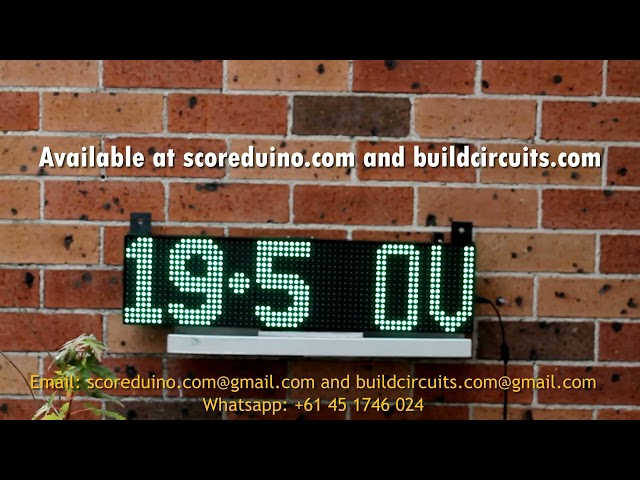 Portable Ultra Bright Digital Cricket Scoreboard with Runs, Overs and Wickets. For Community Clubs.