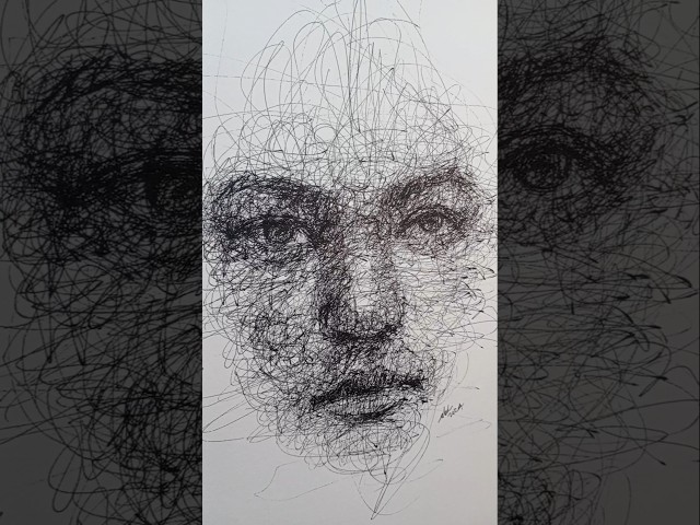 Transform Rough Sketches into Realistic Portraits #scribbling #art #drawing #scribble #drawing