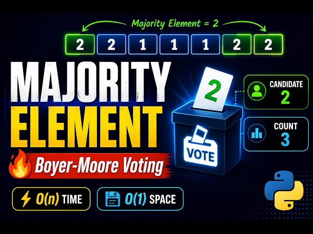 Majority Element | Boyer-Moore Voting Algorithm | Optimal Solution | Python | LeetCode 169 | Tamil