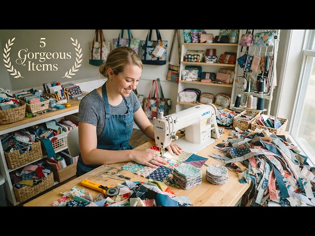 5 Gorgeous Items Made from Fabric Scraps - Easy Sewing Projects for Beginner