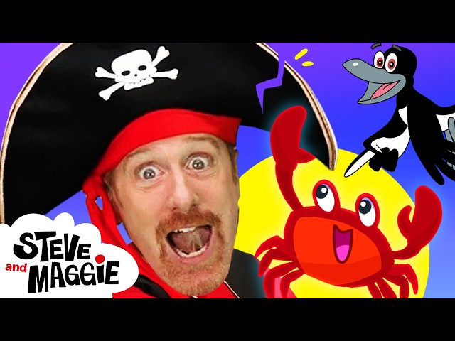 Sea Animals with Pirate Steve and Maggie! | Teddy Bear Hide and Seek | Bedtime Routine for Kids