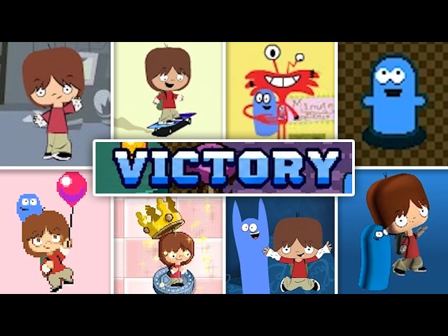 Evolution of Foster's Home for Imaginary Friends Games Victory Animations