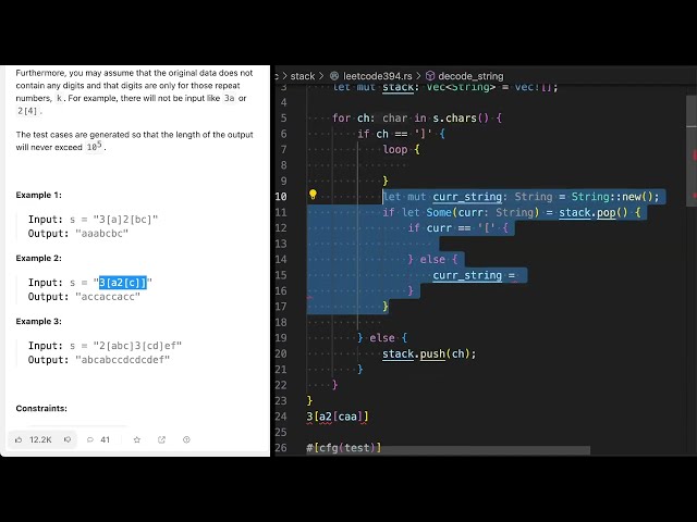 Decode String - Leetcode 394 - Rust
