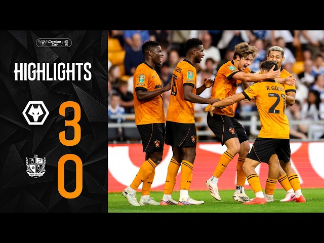 Peixoto’s perfect start! | Wolves 3-0 Port Vale | Carabao Cup highlights