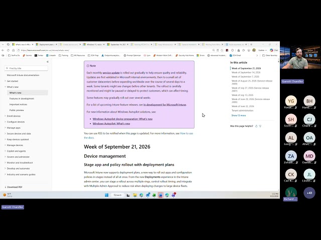 Intune Deployments & Windows Updates | September 22, 2026 | MSFT EDU Endpoint Office Hours