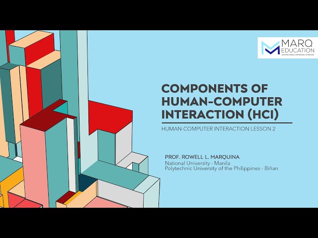 HCI Lesson 2:  Components of Human-Computer Interaction