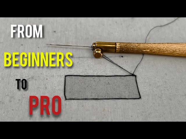 Lesson 1: Basic Tambour Embroidery Tutorial for Beginners | Starting & Ending Knots + Simple Stitch
