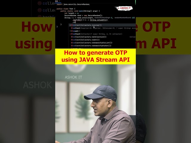 How do you generate an OTP using Java Stream API ? | #javainterviewquestions #javaprogramming