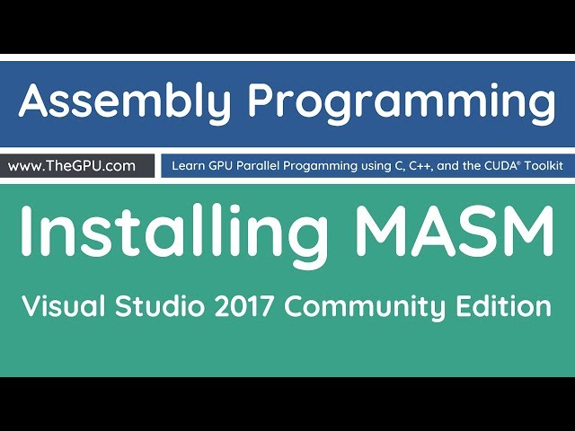 Learn Assembly Language Programming - Installing MASM - Microsoft Macro Assembler