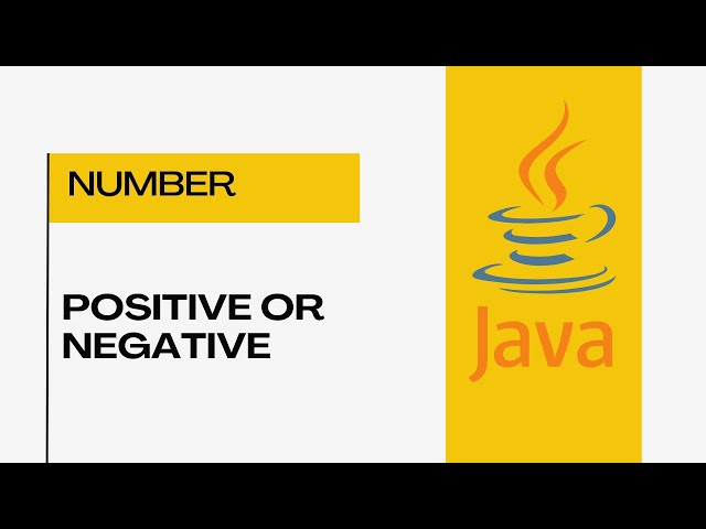 Positive or Negative Number in Java|| #beginners #coding #interview #programming #freshers #java