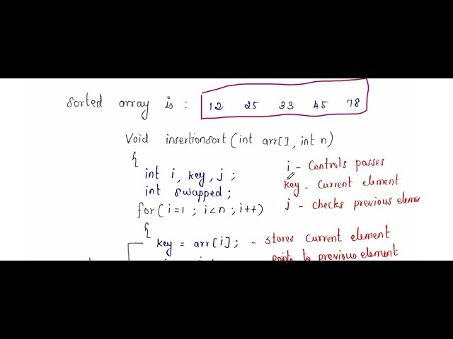 INSERTION SORT - DESIGN & ANALYSIS OF ALGORITHMS