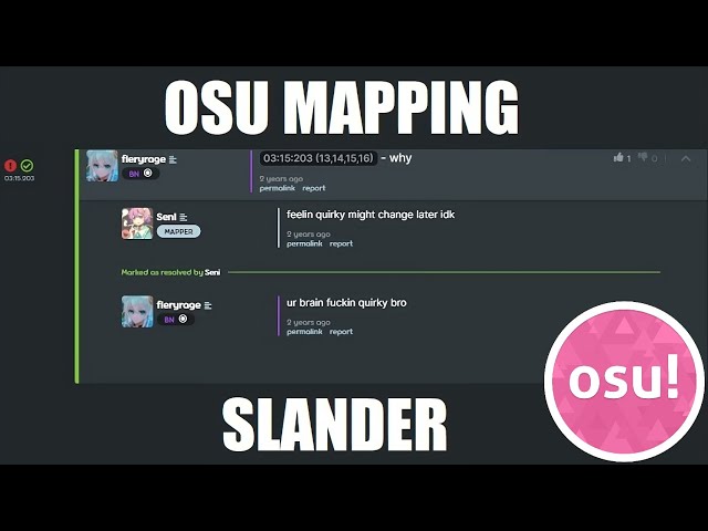 osu! Mapping Slander