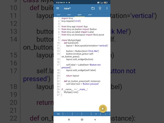 Kivy module python created one simple app by 10th class boy