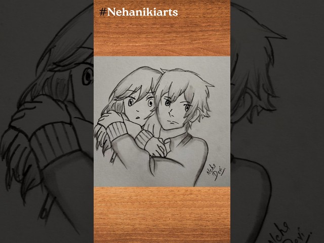 Couple Drawing - How to draw couple #coupledrawing