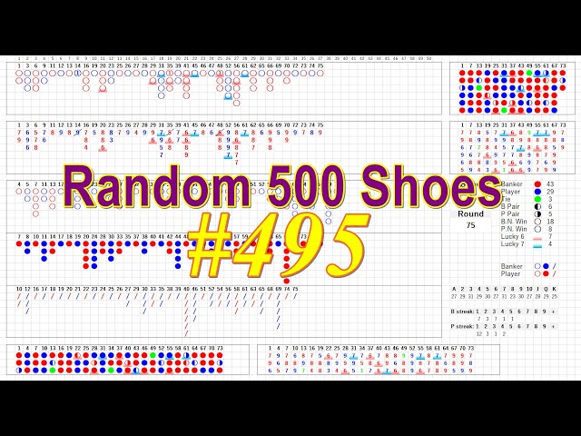 Baccarat Simulator (541) - Random 500 Shoes (495) 百家乐模拟器,百家乐记录表 바카라 출목(6매,중국점) (541) - 랜덤슈 (495)