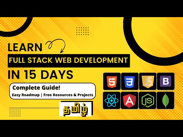 Learn Full Stack Web Development in 15 days😎 | Roadmap & Complete guide | Tamil