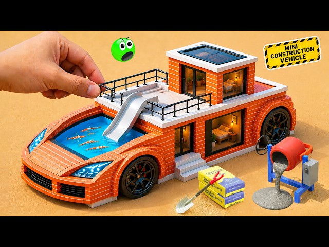 DIY Mini Tractor Wala Builds a Beautiful Brick House | Mini Construction Project #1