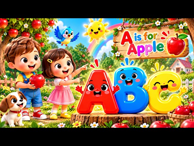 🔤 ABC Phonics Song + Learn ABC A to Z | A for Apple, B for Ball | Learn with Fun | Kids Songs