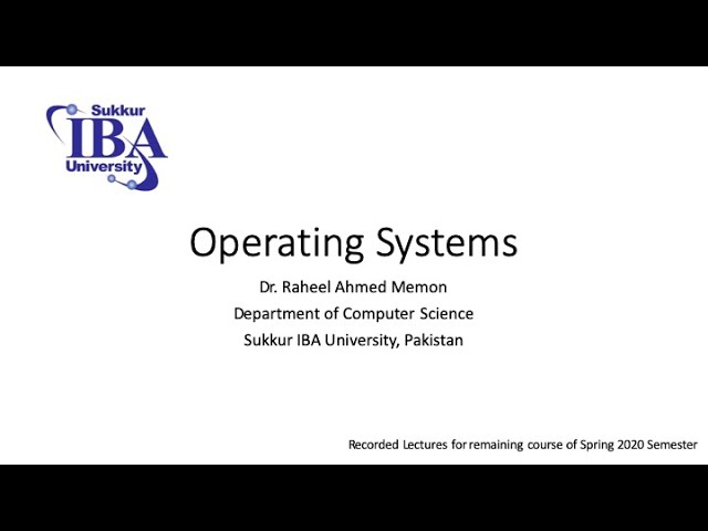Threads and Concurrency Part 1/2 (Sukkur IBA University)