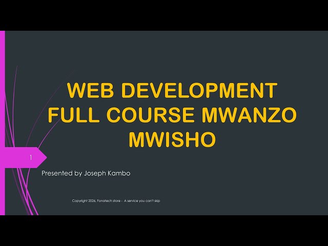 WEB DEVELOPMENT MASTERCLASS 2026 🚀 Jifunze Kutoka ZERO Hadi PRO Day 1 – Introduction & Terminologies