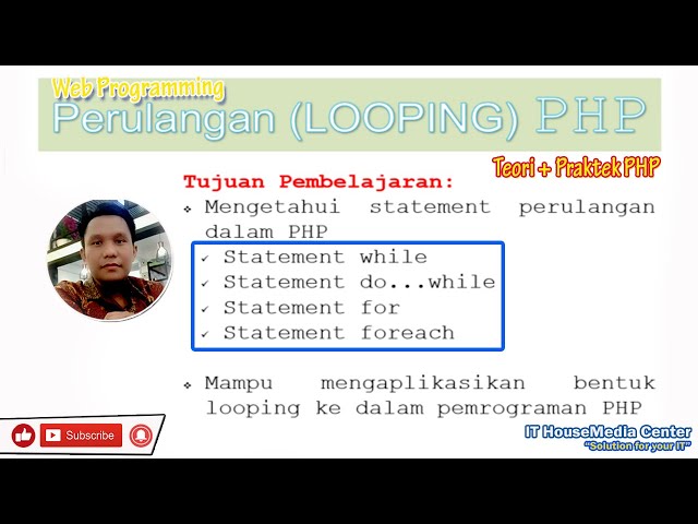 Types of Looping Repetition in PHP (Material & Practice)