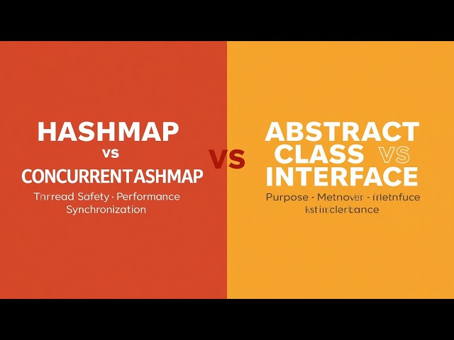 HashMap vs ConcurrentHashMap + Abstract Class vs Interface | Java Interview Prep