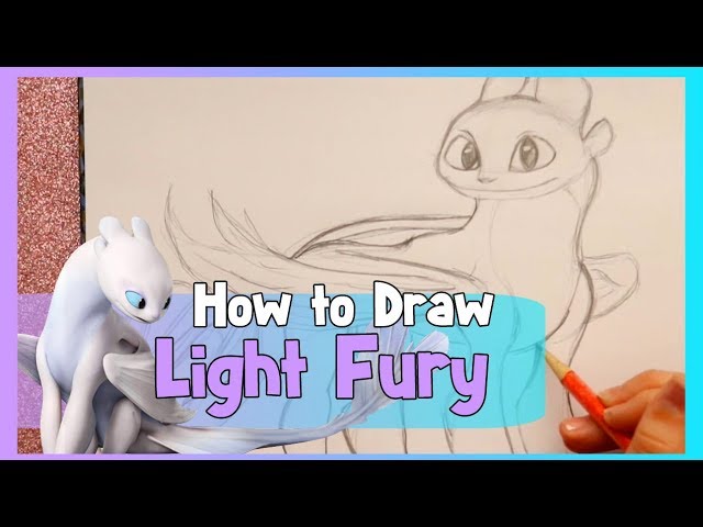How to Draw the LIGHT FURY from HOW TO TRAIN YOUR DRAGON The Hidden World