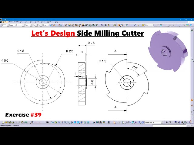 Designing a Side Milling Cutter in CATIA V5 | The Product Designers