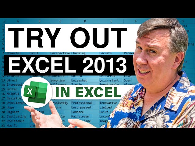 Excel 2013 - First Look at New Features - Episode 1620
