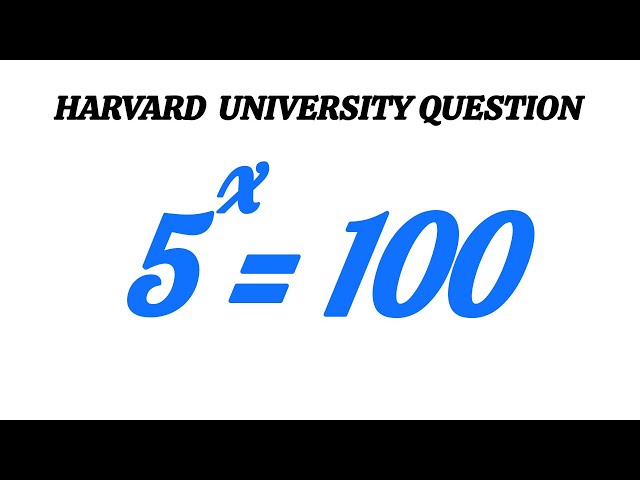 Harvard University Interview Maths Tricks | Logarithm 
