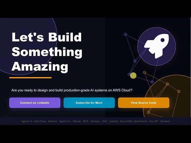 Building AWS AgentCore End-2-End App - 5 of 18