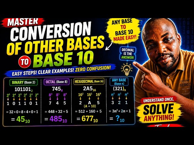 How to convert other bases to base 10