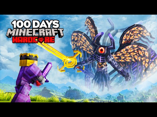 I Survived 100 Days in DARK FANTASY Minecraft Hardcore!