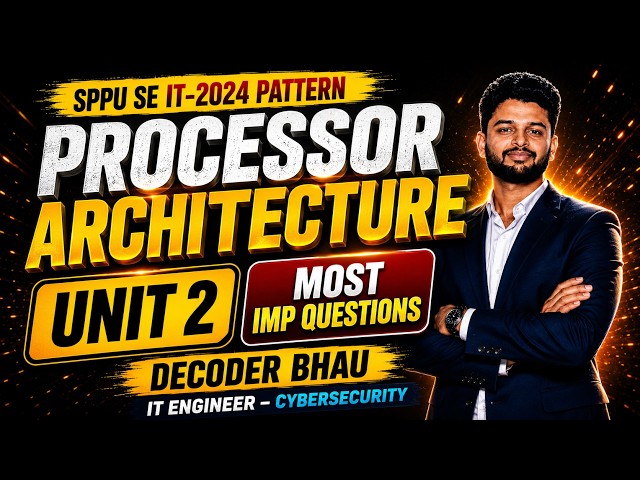 PIC Microcontroller Architecture Important Questions | SPPU SE IT 2024 Pattern Unit 2 | Decoder Bhau