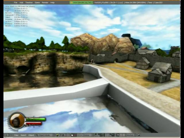 Romanic - Absolution (WIP) Fly Mode with Sky, Video Texture, SSAO and LOD