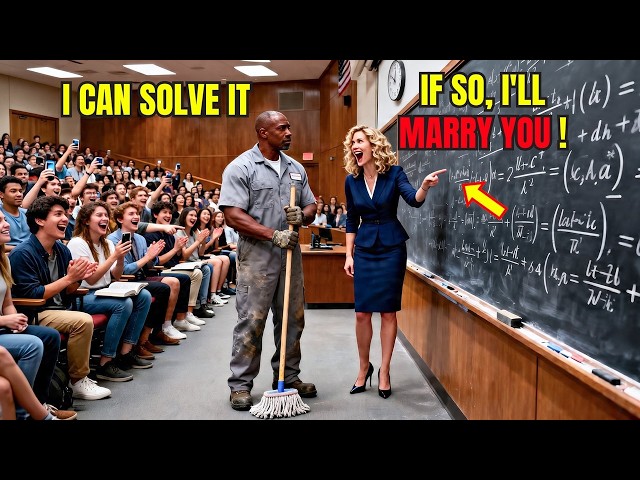 "Solve This, I'll Marry You" Professor Laughed — Black Janitor Did and Now She Can't Take It Back