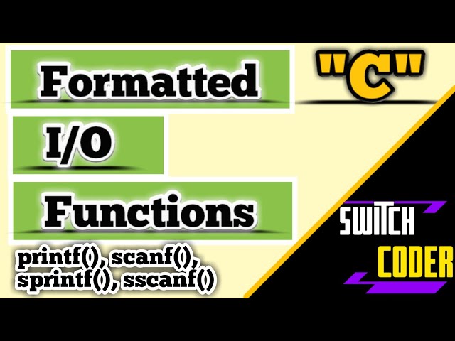 Formatted input output functions in C (Hindi) | printf(), scanf(),sprintf(),sscanf()