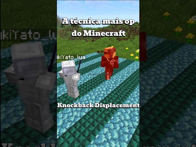 A técnica mais ROUBADA do Minecraft! Knockback Displacement! #shorts #minecraft