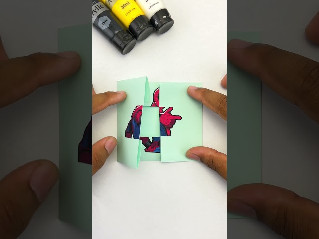 Spider-Man Brand New Day Paper Flip Challenge Game #spiderman #papercraft #shorts