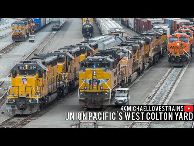 4K - Union Pacific Freight Train Operations at the West Colton Yard
