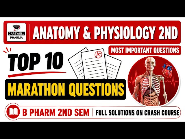HAP 2nd - Top 10 Marathon | HAP 2nd Semester Important Questions | Carewell Pharma