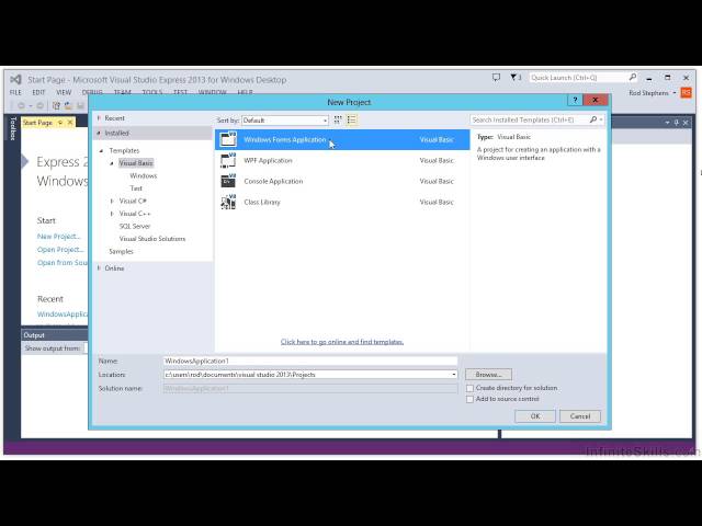 Visual Basic .NET Tutorial | Creating And Running A New Project
