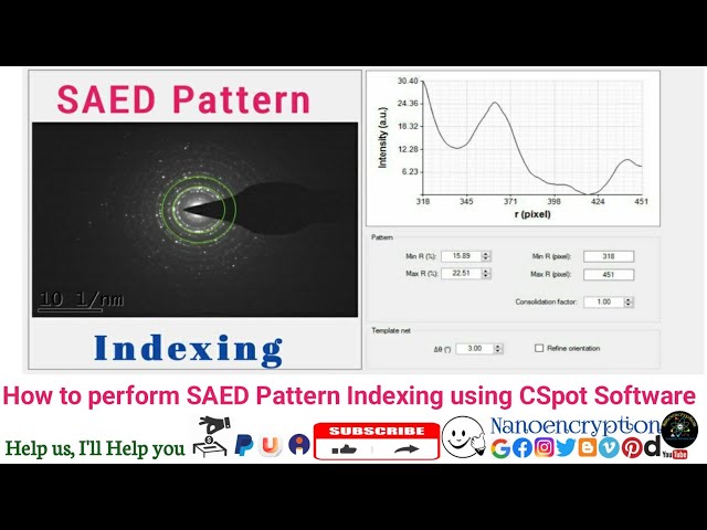 How to perform SAED Pattern Indexing using CSpot Software