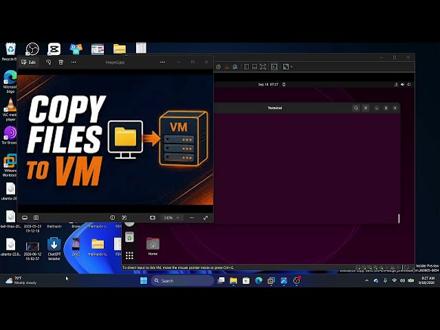 How to copy files from Windows into Ubuntu Linux (VMware WorkStation)