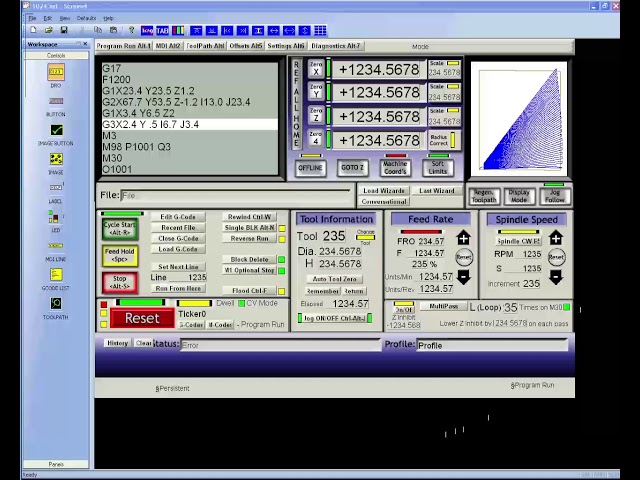 Using Screen4 screen designer for Mach3
